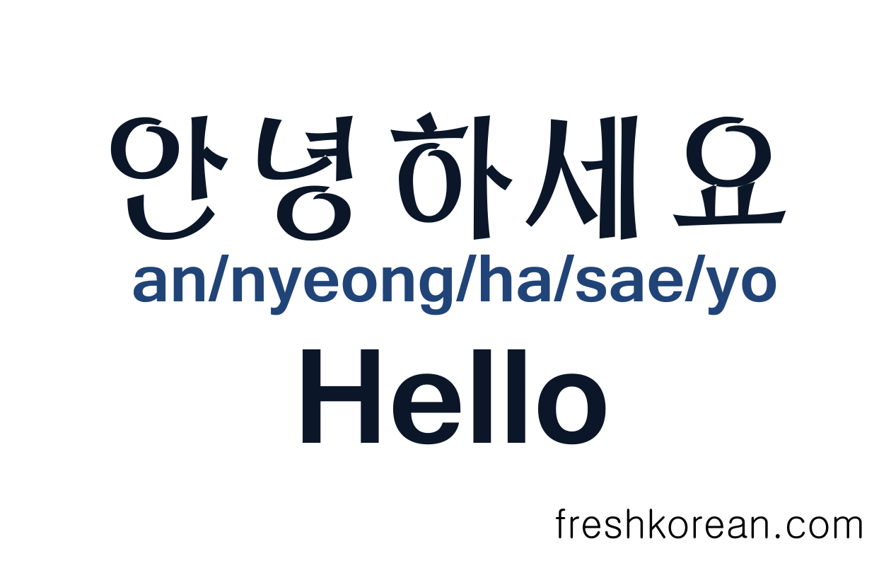 Fresh Korean Phrase 6 – Hello