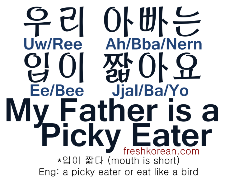 My Father is a Picky Eater - Fresh Korean